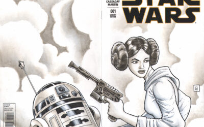 Princess Leia/R2D2 Sketch Cover